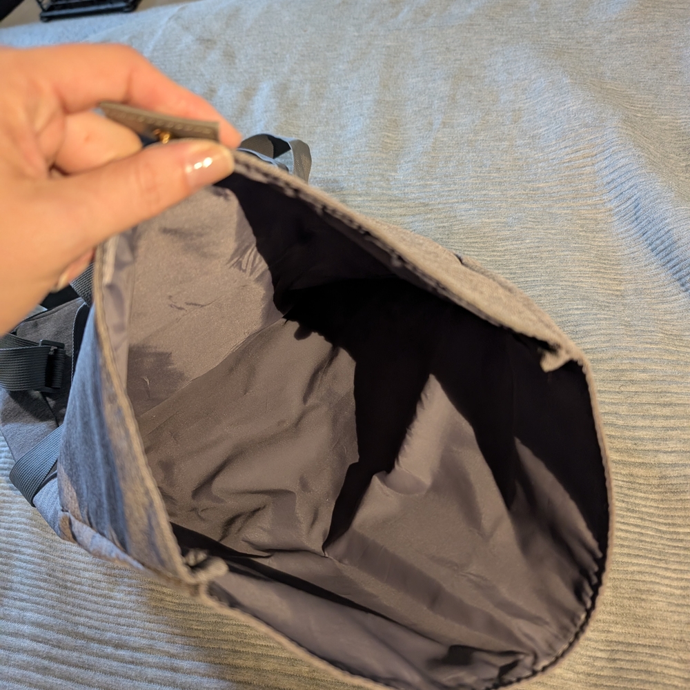 Gray Canvas Backpack With Practical Design - image 4